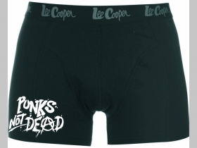 Punks not Dead čierne trenírky BOXER s tlačeným logom, top kvalita 95%bavlna 5%elastan